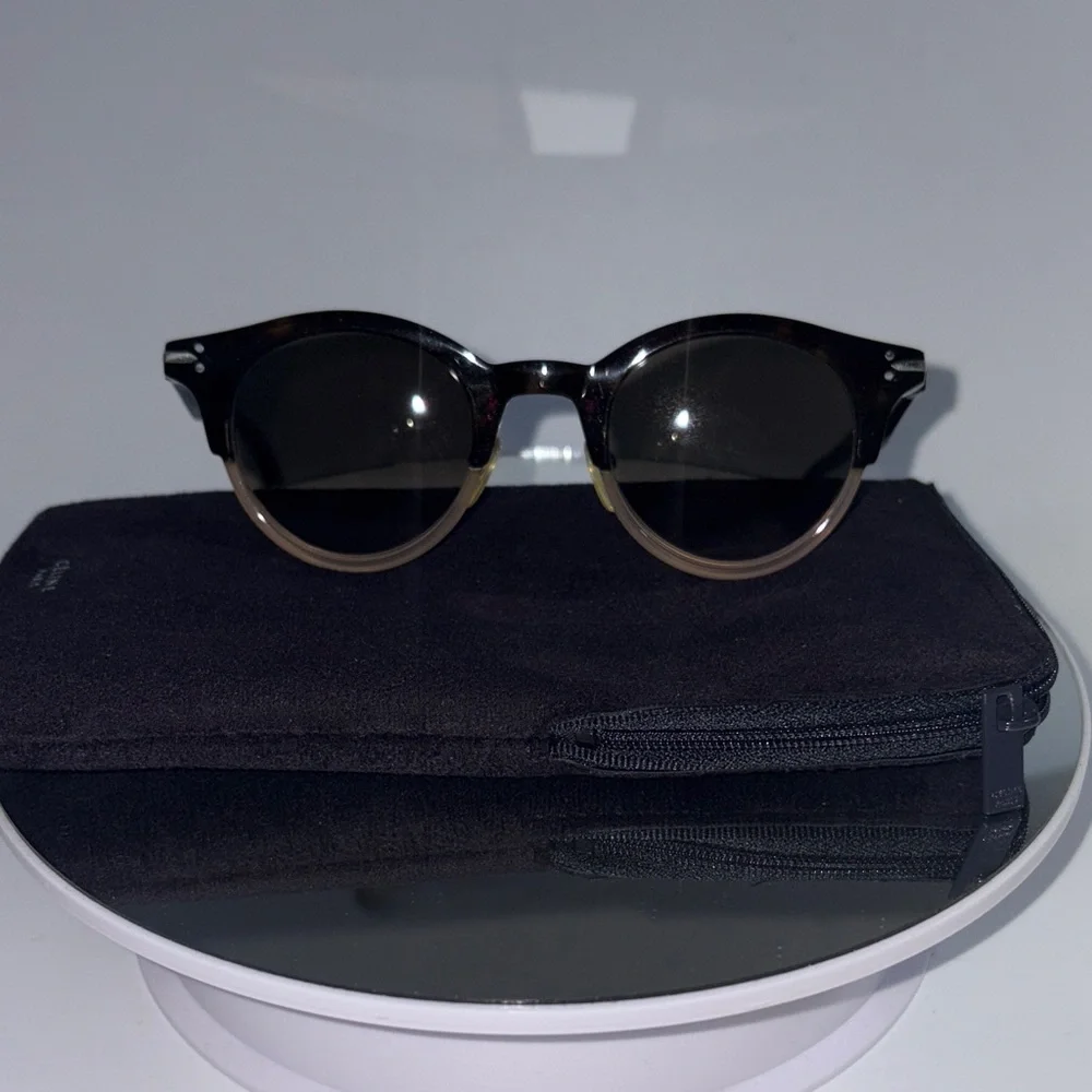 Celine clear tortoise and brown black Sunglasses